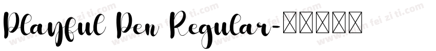 Playful Pen Regular字体转换